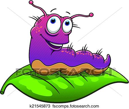450x380 Clipart Of Cartoon Slug Or Caterpillar Character K21545873