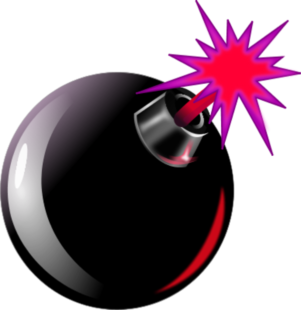 600x619 Black Bomb Clip Art