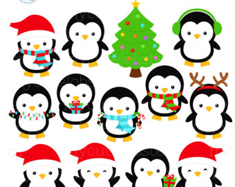 340x270 Penguins Clipart Set Clip Art Set Of Penguins Winter