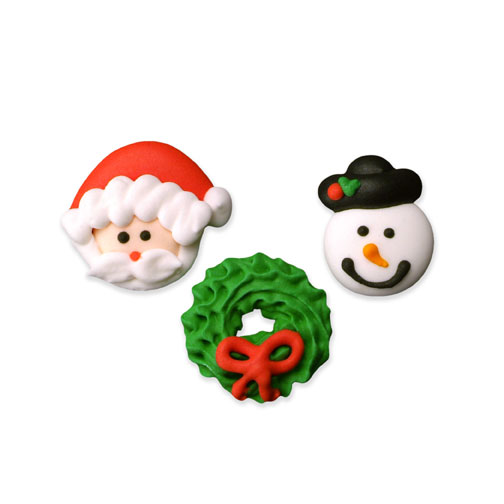504x504 Small Christmas Fun Royal Icing Asst (45612) Cupcake Walk