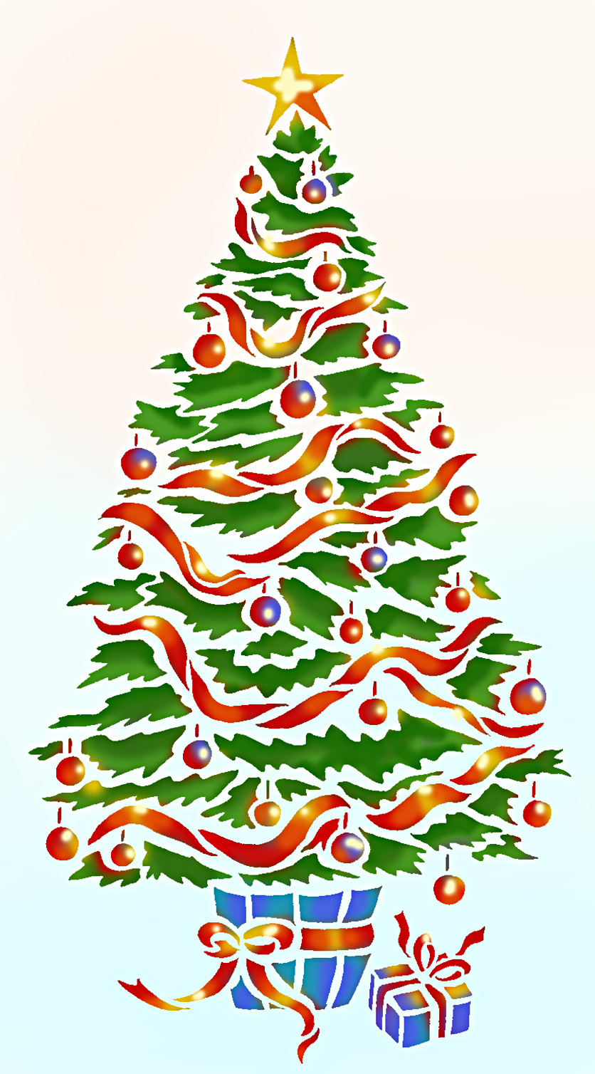 836x1508 Small Christmas Tree Stencil