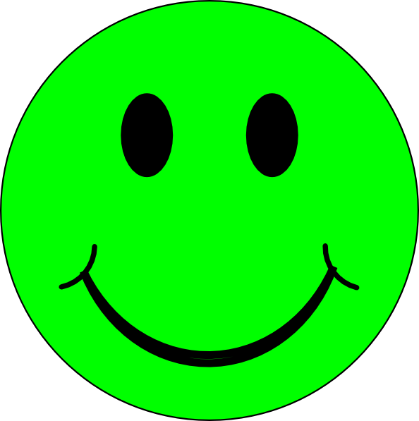 594x597 Happy Green Face Clip Art