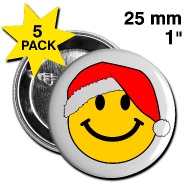 190x190 Santa Smiley Face For Christmas Buttons Inspirationz Store