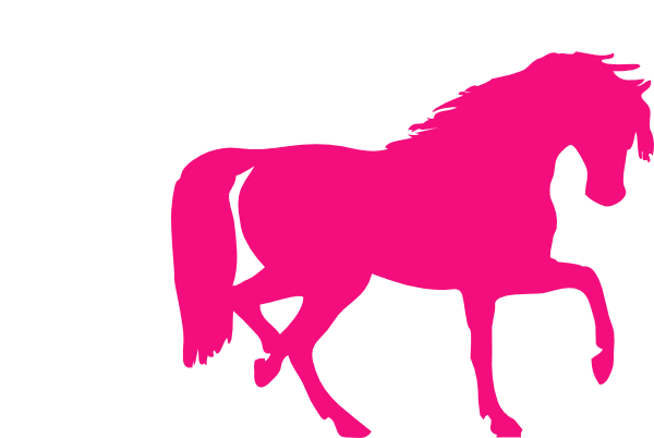 600x402 Hot Pink Horse Clip Art