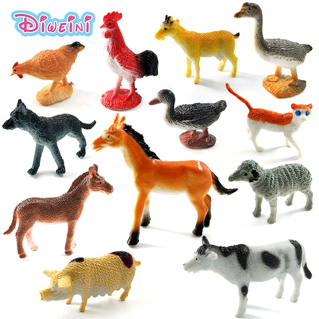 640x640 Farm Animals Models Figures Figurines Set Toys Small Plastic