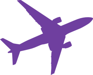 298x240 Small Purple Airplane Clip Art