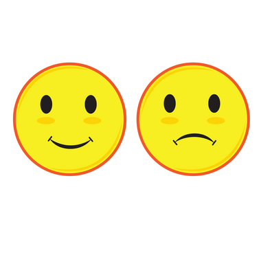 380x400 Happy And Sad Face Clip Art