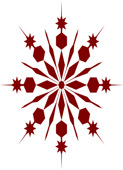 432x597 Red Snowflake Clip Art