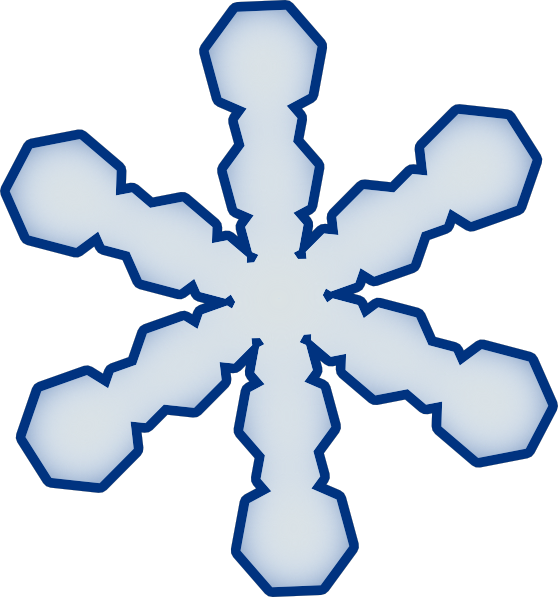 558x597 Simple Snowflake Clip Art