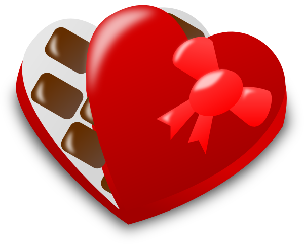600x483 Valentine Chocolate Box Clip Art
