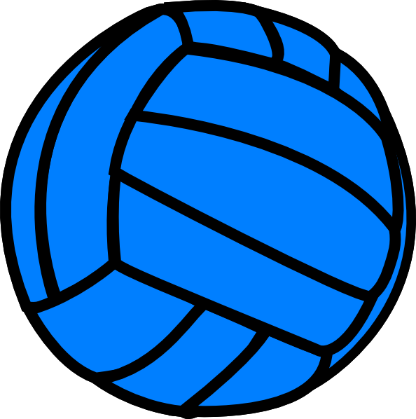 594x598 Blue Volleyball Clip Art