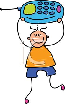 220x350 Little Boy With A Cell Phone Or Smartphone