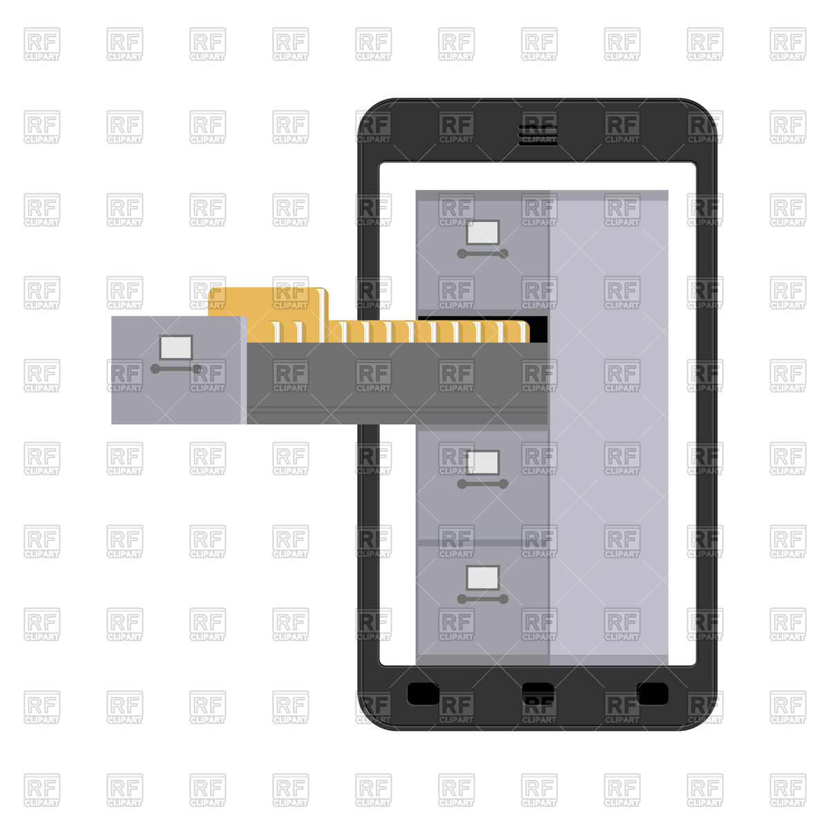 1200x1200 File Cabinet In Smartphone