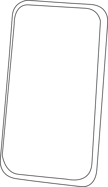 348x600 Smart Phone Line Art Clip Art