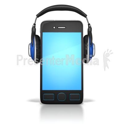 400x400 Smart Phone Wearing Headphones