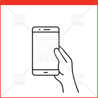400x400 Touch Screen Gestures Icon For Smartphone Royalty Free Vector Clip