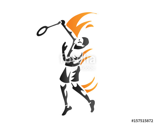 500x400 Badminton Smash Clipart