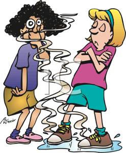 247x300 Girl Plugging Her Nose Because Of Her Friend's Smelly Shoes Clip