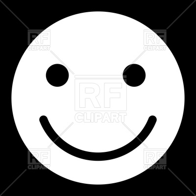 400x400 Smile Smiley On Black Background Royalty Free Vector Clip Art