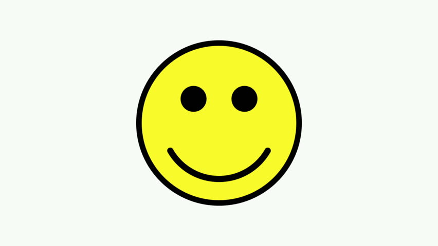 852x480 Drawn Marker Smile Face Cartoon Handmade Animation Seamless Loop