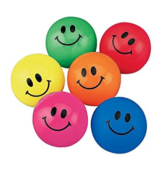 332x355 Fun Express Smile Face Bouncing Balls (1 Pack Of 48