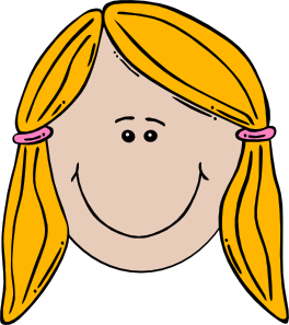 264x297 Smiling Girl Face Clip Art