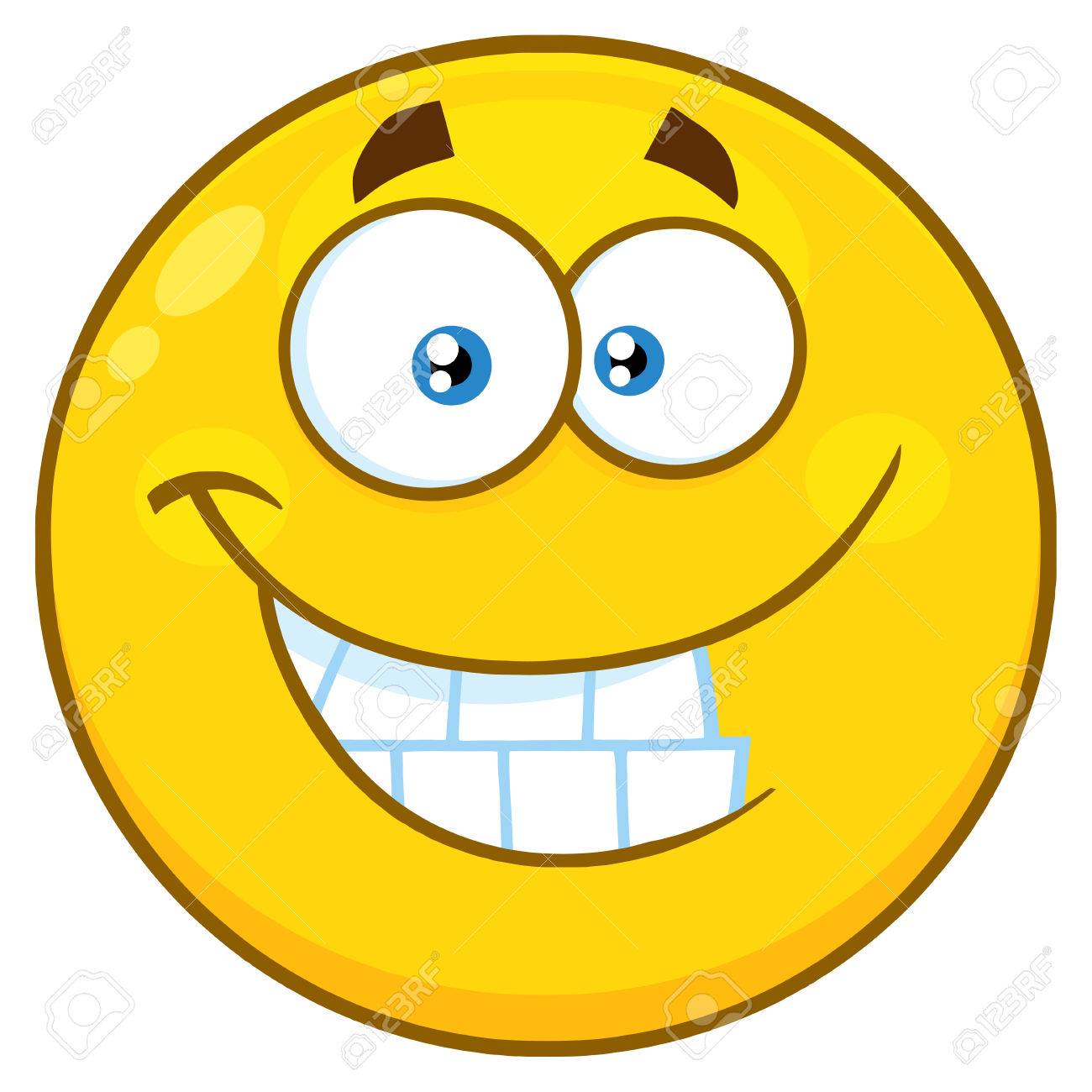 1300x1300 funny yellow cartoon smiley face character with