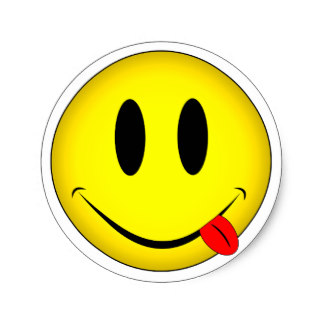 324x324 Smiley Face With Tongue Stickers Zazzle