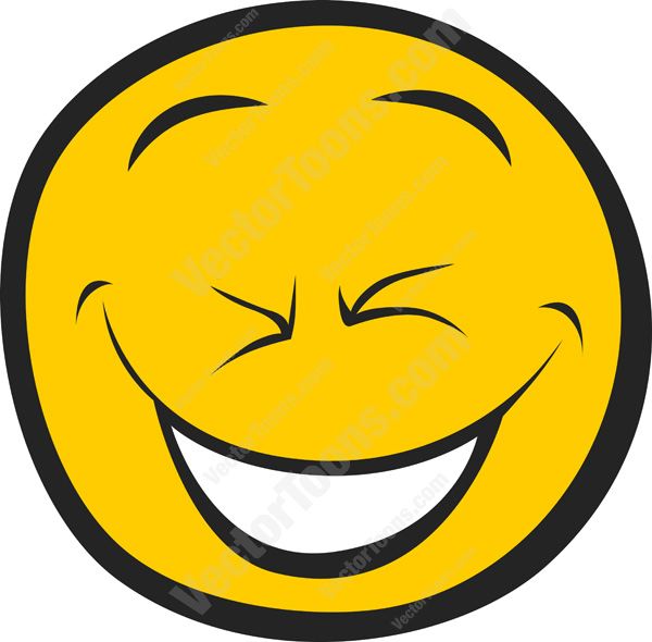 600x590 Hilarious, Hard Laughing, Cracked Up Smiley Face Cartoon Clipart
