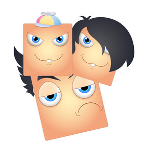 292x300 Naughty Smile Face Vector Smiley Cartoon Royalty Free Stock Image
