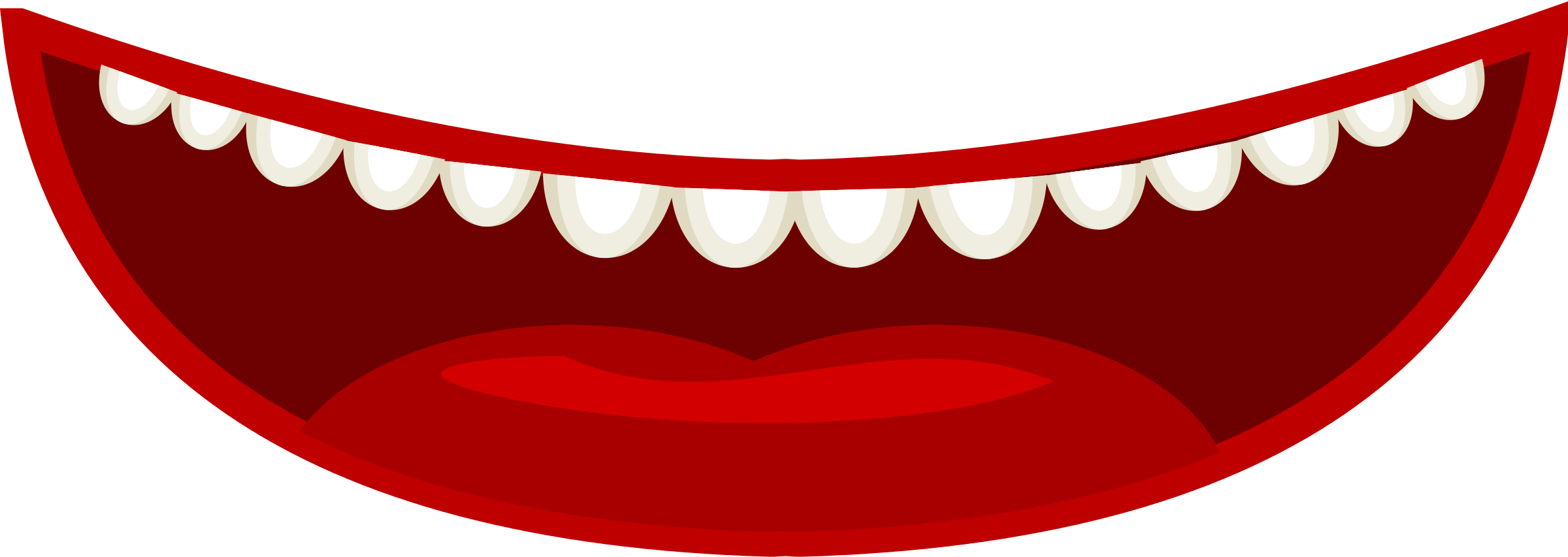 2400x853 Smile Clipart Open Mouth