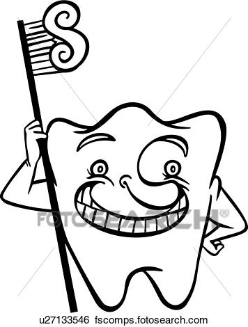 356x470 Clip Art Of , Teeth, Cartoon, Dental, Dentist, Tooth, Toothbrush