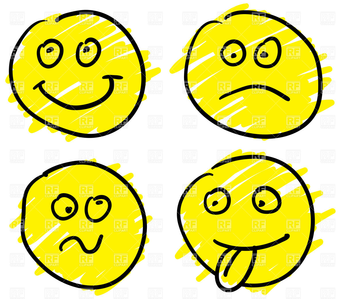 1200x1040 Sketched Smiles Royalty Free Vector Clip Art Image