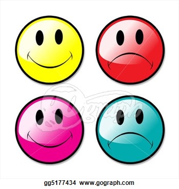 350x370 Happy Face Sad Face Clipart