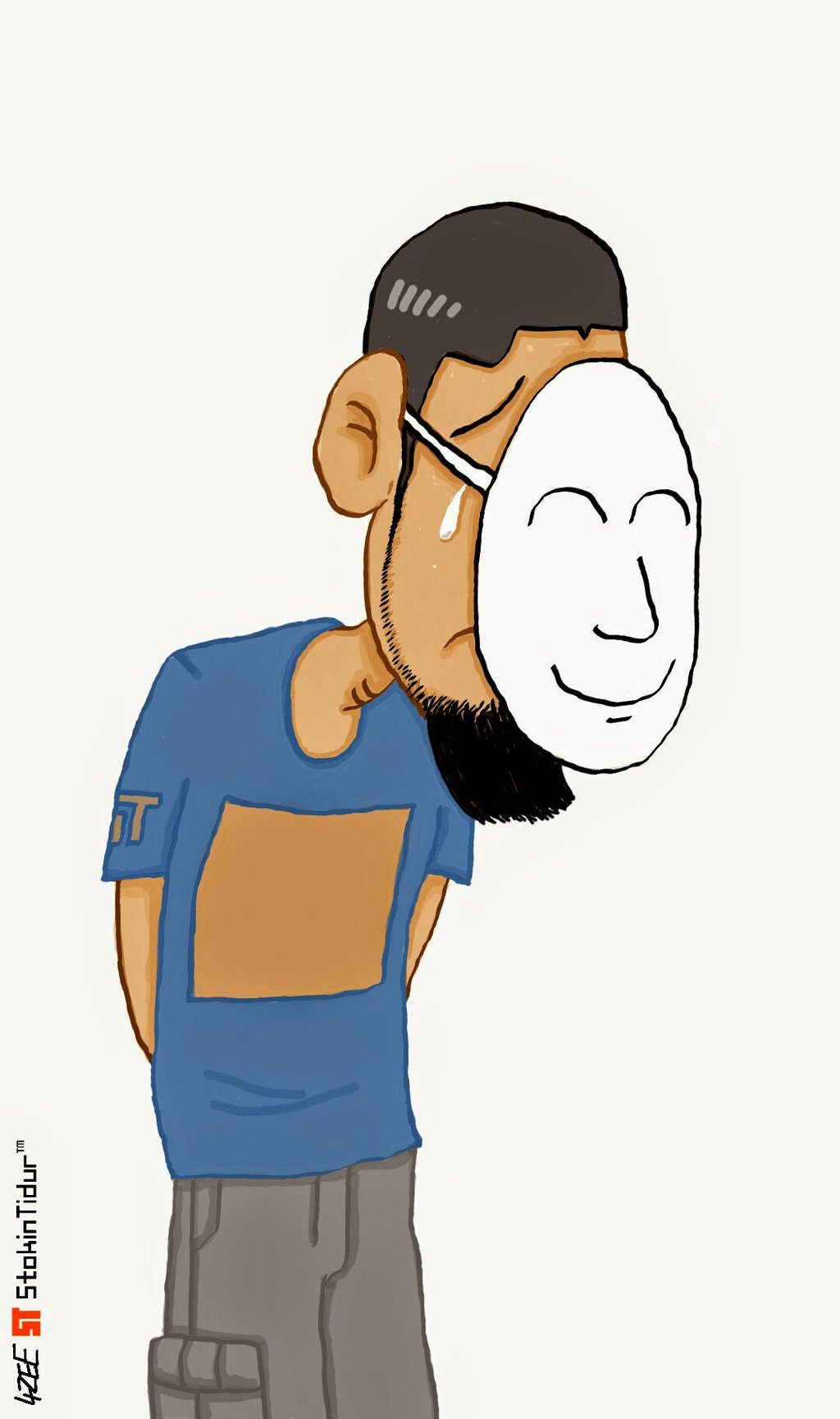 1024x1729 Sad Face Vs Smiley Mask By Kartunis4zee