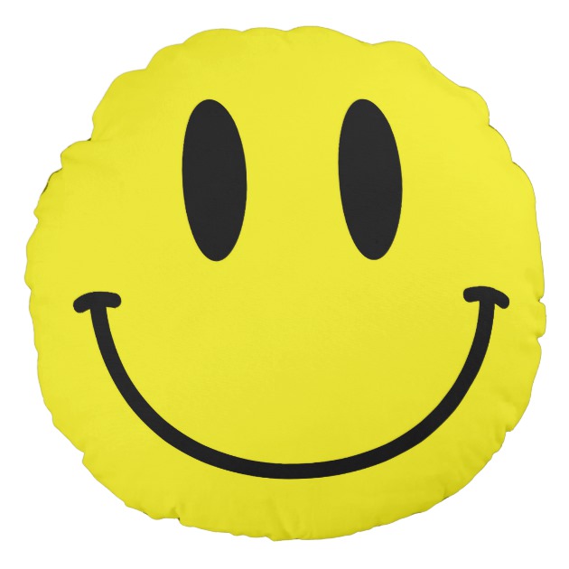 630x630 Smiley Face And Sad Face Yellow Round Pillow