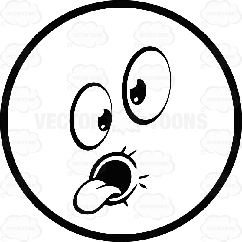 800x800 Large Eyed Black And White Smiley Face Emoticon Goofy Face,