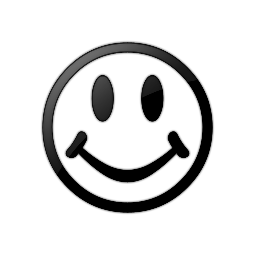 512x512 Smiley Face Clip Art Black And White