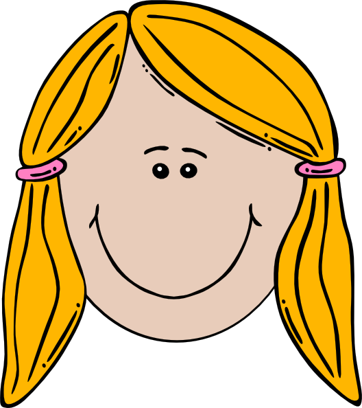 528x594 Free Girl Smiley Face Clipart Image