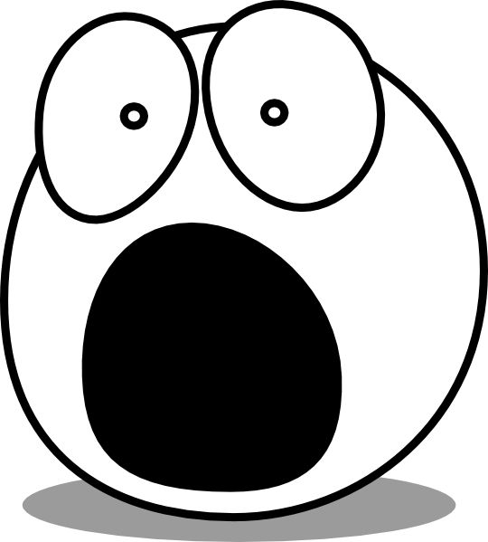 540x599 Scared Smiley Face Clip Art