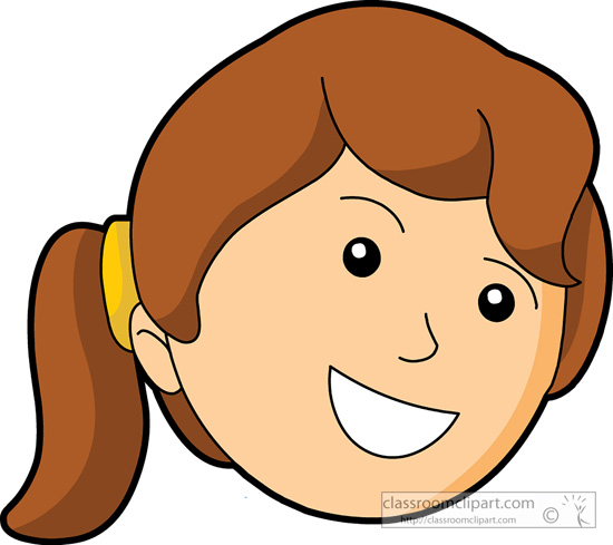 550x489 Free Girl Smiley Face Clipart Image