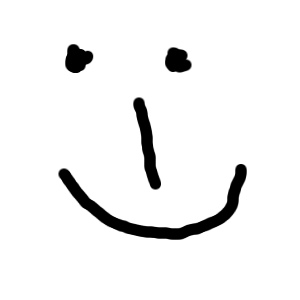 300x300 Smiley Face Drawn With The Gimp . Gordon Joly