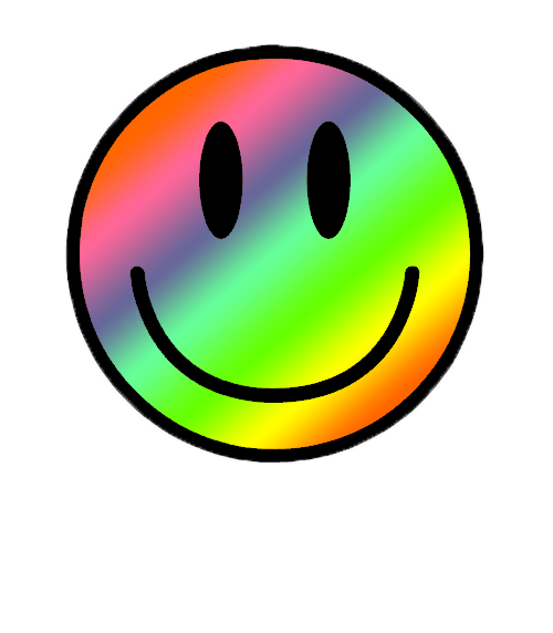 500x572 Gif Trippy Rainbow My Edit Smiley Face Transparent Dem0nicd0lls