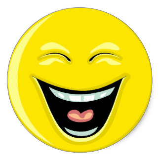 324x324 Happy Smiley Face Laughing Stickers Zazzle.co.uk