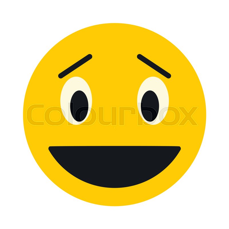 800x800 Laughing Smiley Face Icon In Flat Style Isolated On White