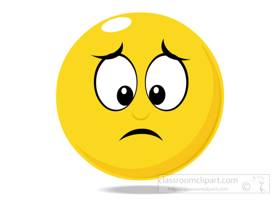 550x400 Emotions Clipart Smiley Face Character Unhappy Or Sad Expression