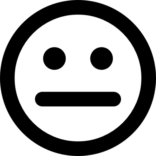 626x626 Serious Emoticon Face With Straight Mouth Line Icons Free Download