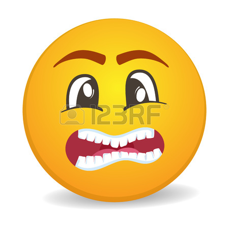 450x450 Surprised 3d Round Yellow Smiley Face Vector Icon. Funny Facial