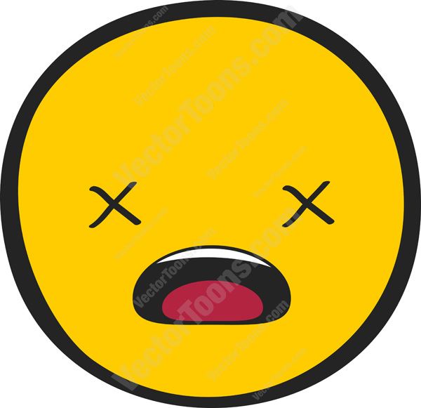 600x581 Dead Or Drunk Looking Emoticon Face With Crossed Out X Eyes