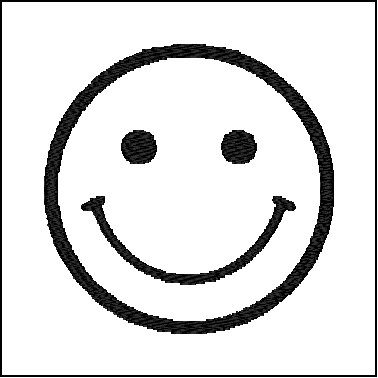 378x378 Happy Face Outline Embroidery Design From Designerstitched On Etsy